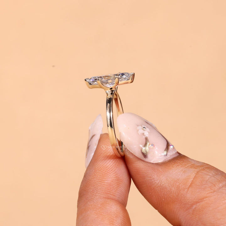18k Gold Moissanite, White Gold Solitaire, Yellow Gold Marquise, Rose Gold Engagement Ring, Conflict Free Moissanite,