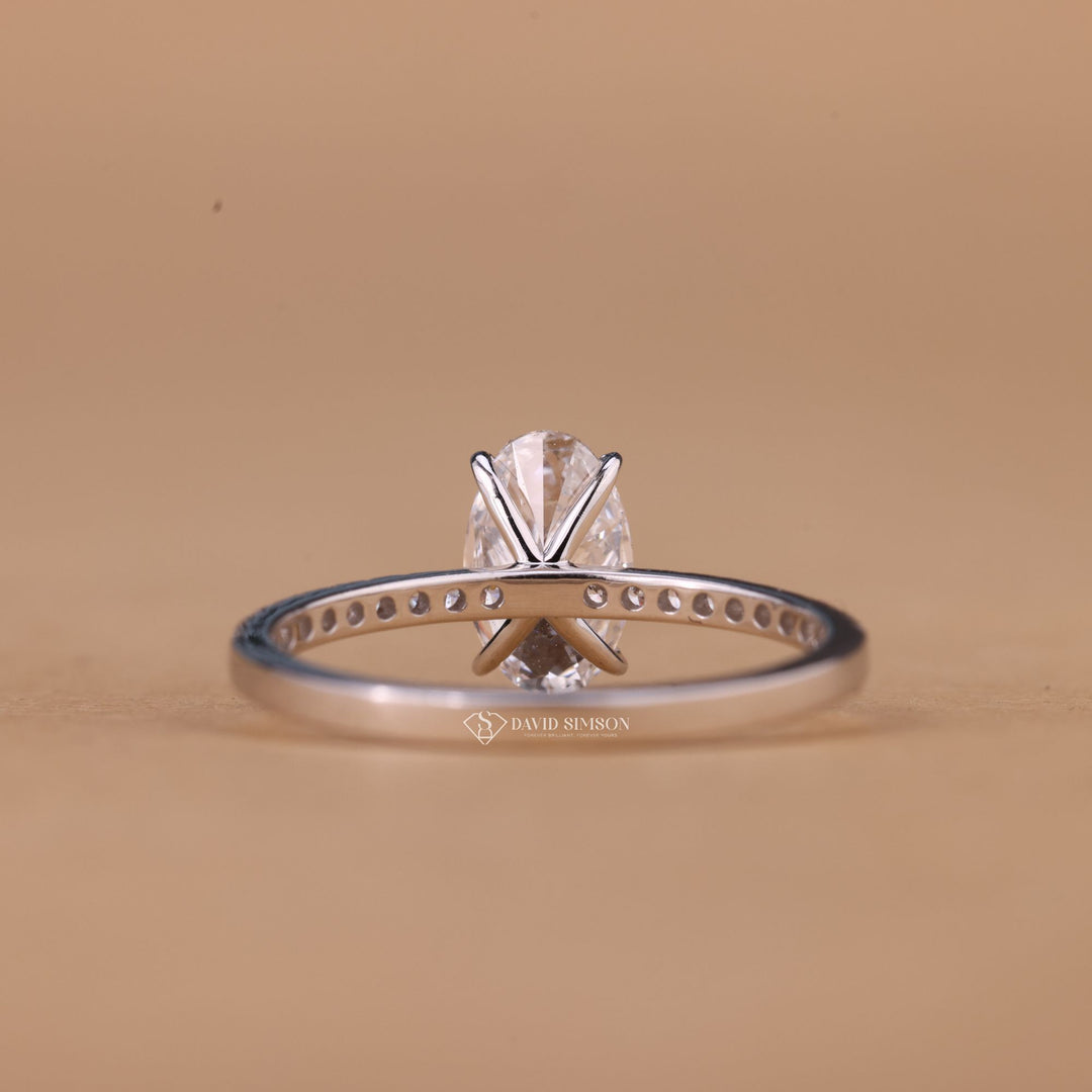 Crushed Ice Oval, Promise Ring for Women, Personalized Jewelry Gift