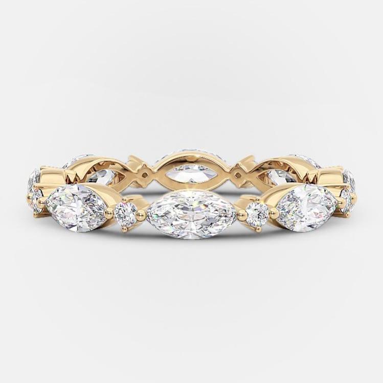 0-50-tcw-marquise-and-round-cut-alternative-moissanite-wedding-band