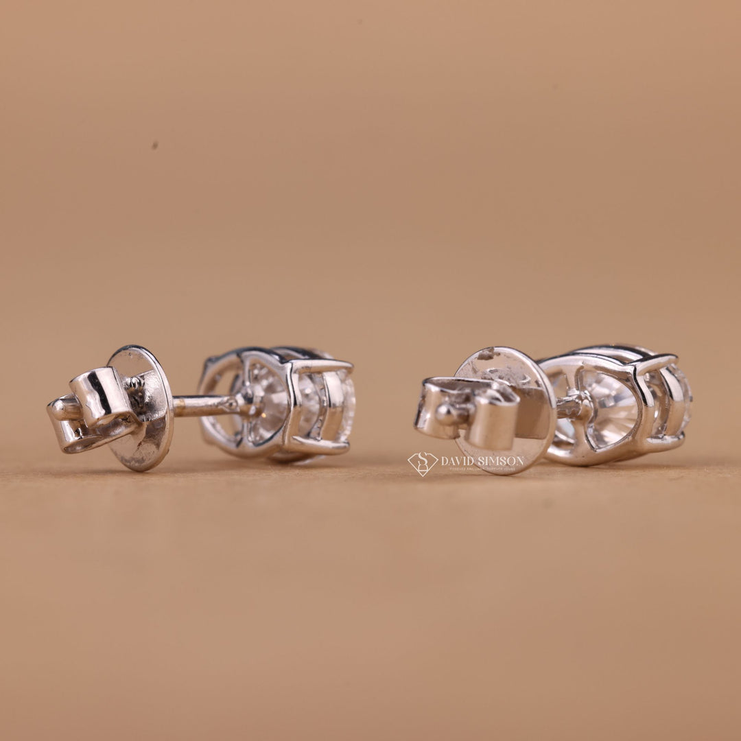 Handmade Earrings, Ethical Diamond Alternative, Anniversary Gift for Her, Birthday Gift for Women, Minimalist Earrings, Classic Oval Studs, Bridal Stud Earrings, Wedding Jewelry,