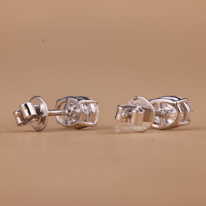 Handmade Earrings, Ethical Diamond Alternative, Anniversary Gift for Her, Birthday Gift for Women, Minimalist Earrings, Classic Oval Studs, Bridal Stud Earrings, Wedding Jewelry,