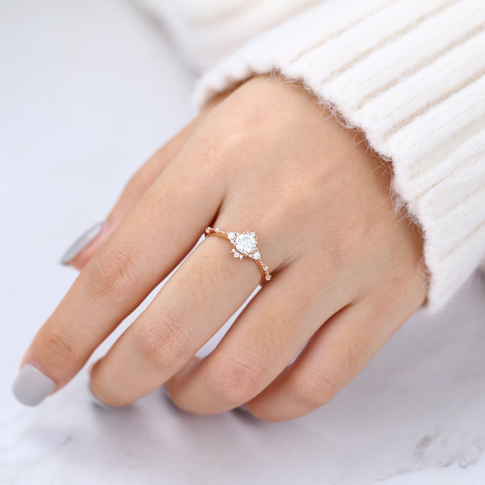 round-shaped-moissanite-cluster-engagement-ring-6