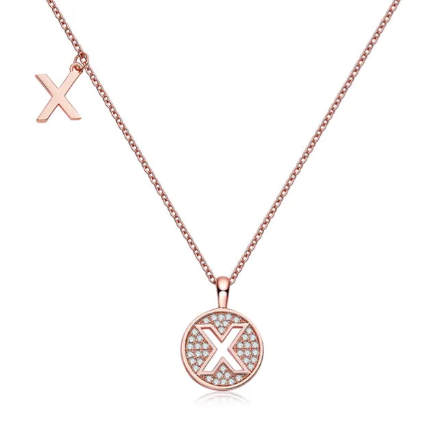 " X " Letter Moissanite Diamond Necklace for Her