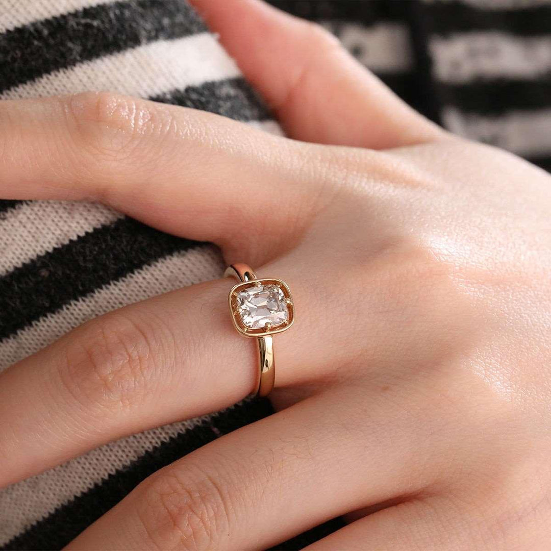 designer cushion engagement ring
