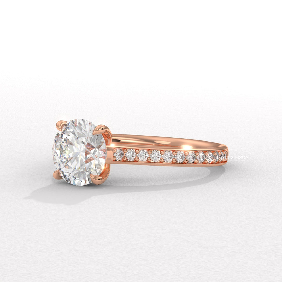 cut diamond engagement ring, Round ideal cut diamond engagement ring, Round excellent cut diamond engagement ring, Round very good cut diamond engagement ring, 