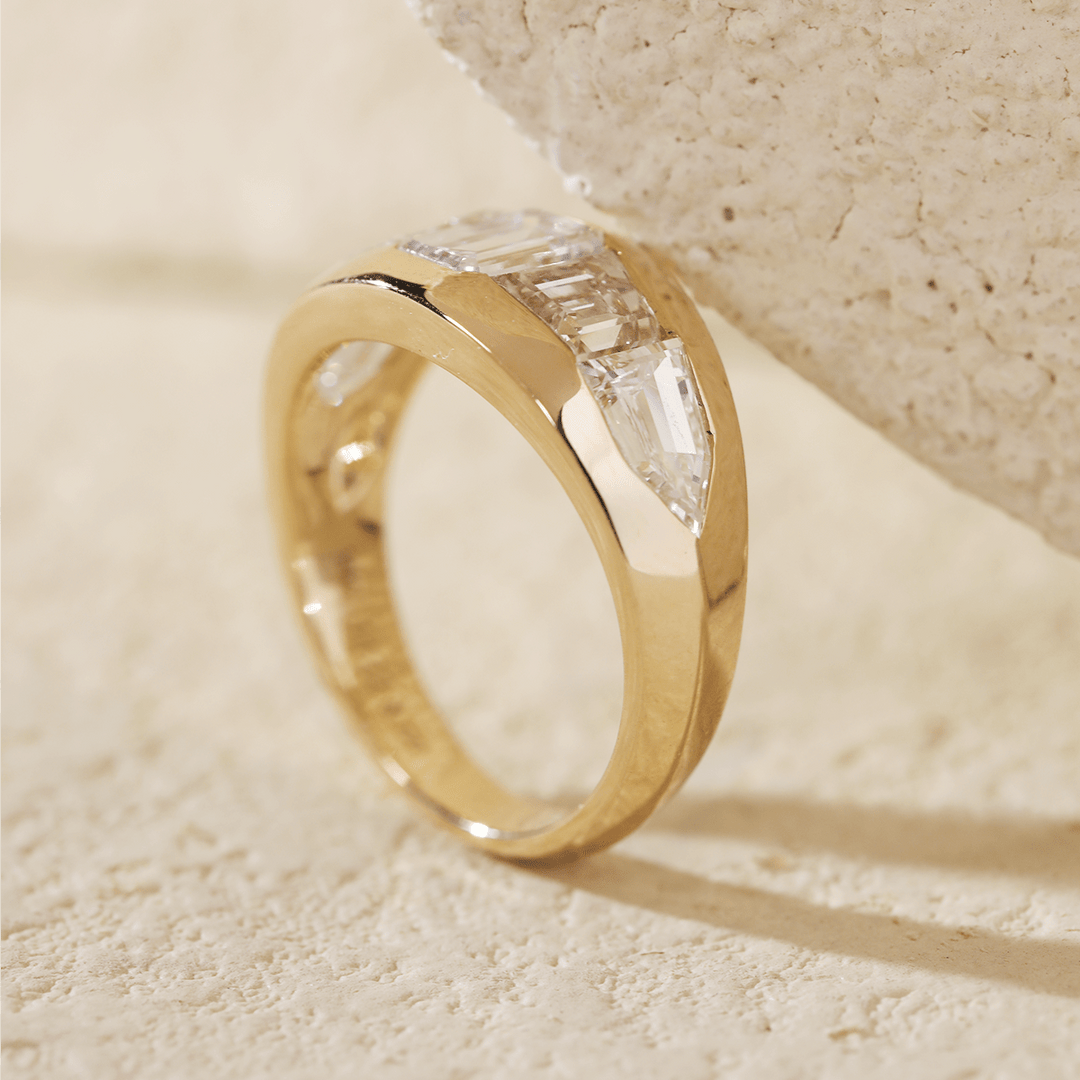 Bezel set engagement ring style, ideal for proposals