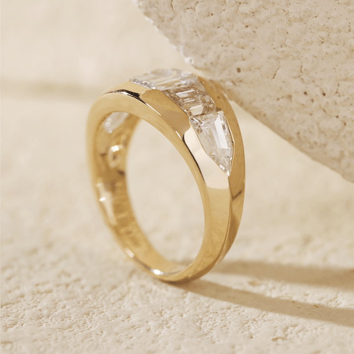 Bezel set engagement ring style, ideal for proposals