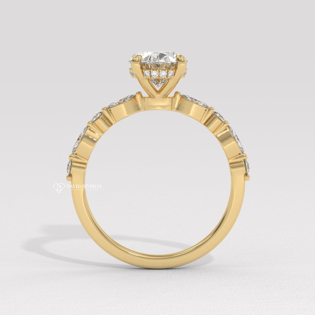 Handmade engagement ring, Customized engagement ring, Made-to-order engagement ring, Personalized engagement ring, Exclusive engagement ring, Engraved engagement ring,