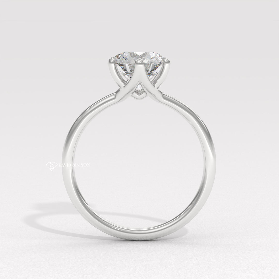 Round halo diamond engagement ring, Round solitaire diamond engagement ring, Round unique diamond engagement ring, Round custom diamond engagement ring, 