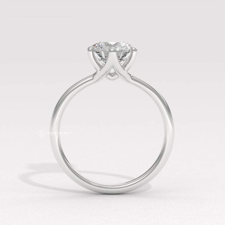 Round halo diamond engagement ring, Round solitaire diamond engagement ring, Round unique diamond engagement ring, Round custom diamond engagement ring, 