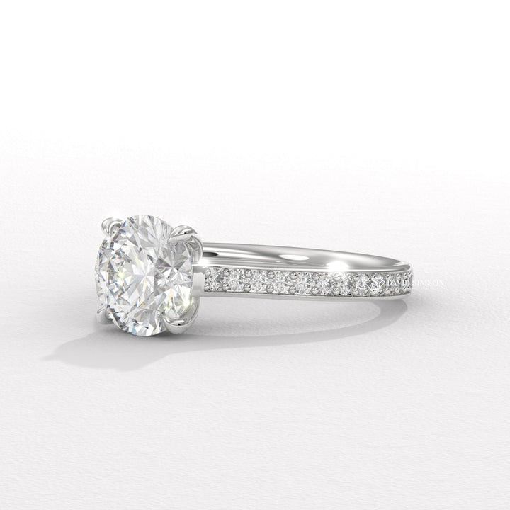 diamond engagement ring, Round high-quality diamond engagement ring, Round best diamond engagement ring, Round top-rated diamond engagement ring,