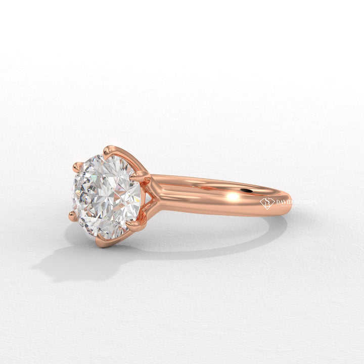 Round very good cut diamond engagement ring, Round fair cut diamond engagement ring, Round