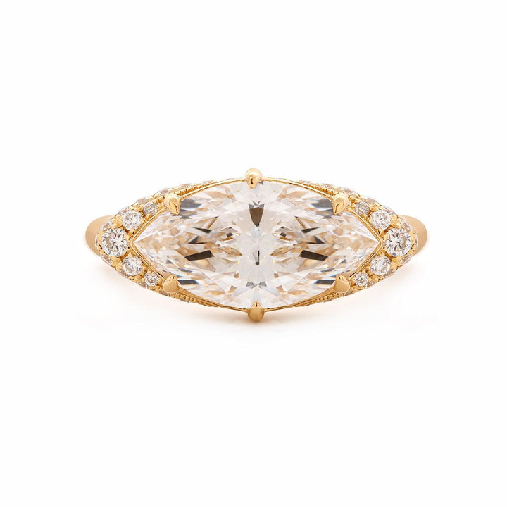18k gold marquise, platinum cathedral ring, white gold marquise, yellow gold engagement ring, rose gold marquise, GIA certified marquise, lab grown marquise, ethical diamond ring, sustainable luxury jewelry, 