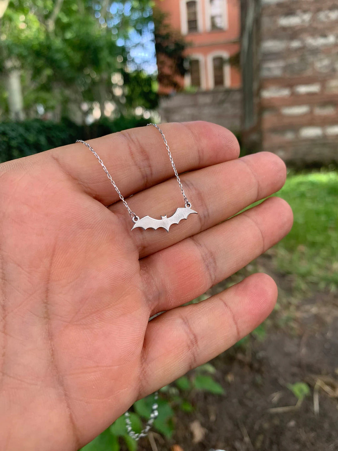 Bat Pendant Halloween Necklace Gift for Her