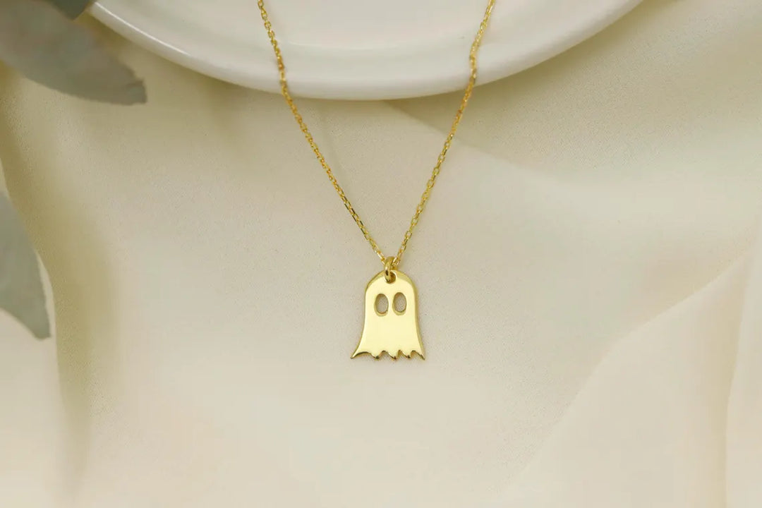 Ghost Pendant Halloween Necklace Gift for Woman