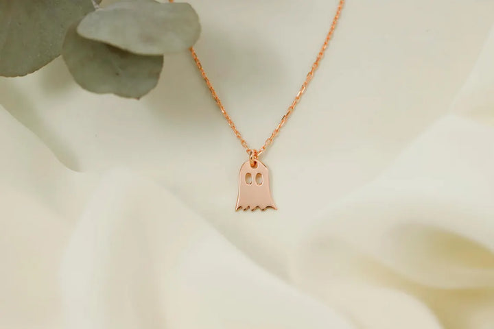 Ghost Pendant Halloween Necklace Gift for Woman