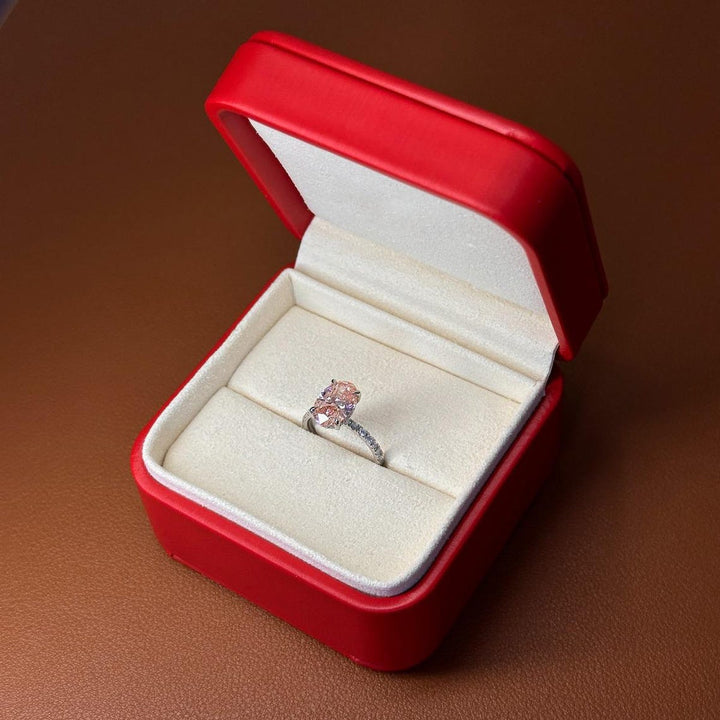 12CT Oval-Cut Light Pink Oval Diamond Blake Lively Engagement Ring
