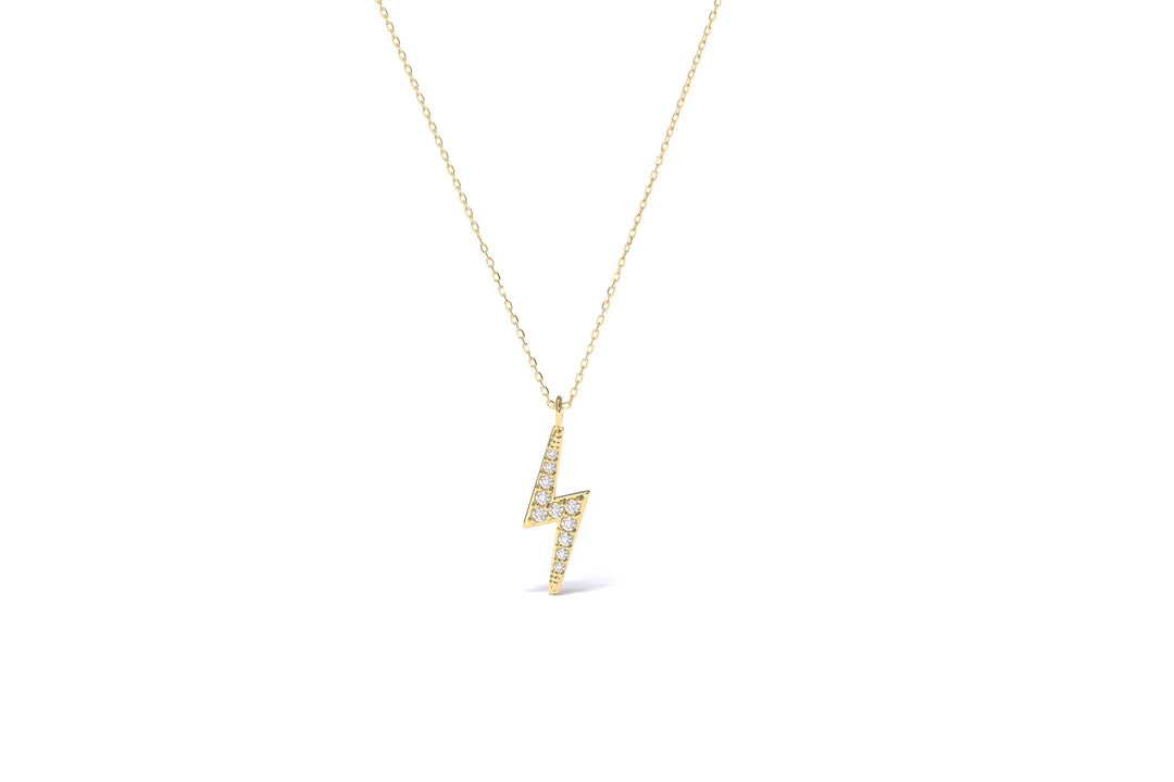 Lightning Bolt Moissanite Diamond Necklace for Women