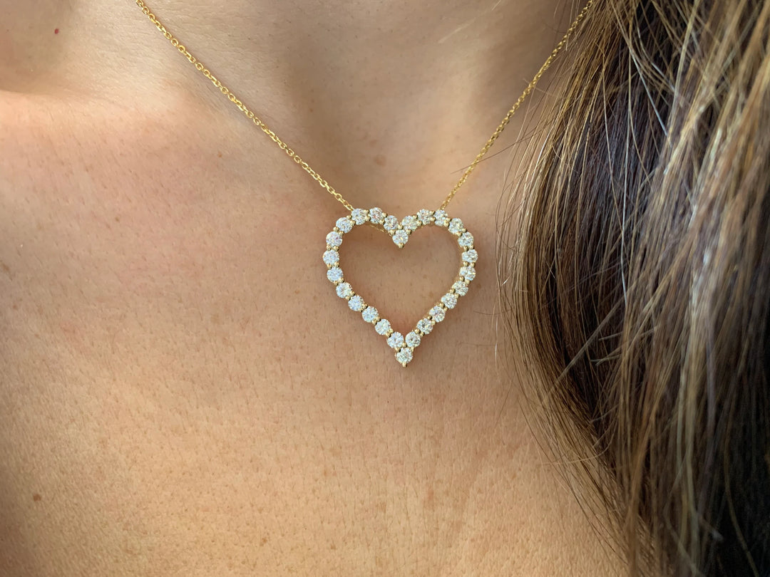 Heart Shaped Diamond Moissanite Necklace for Women