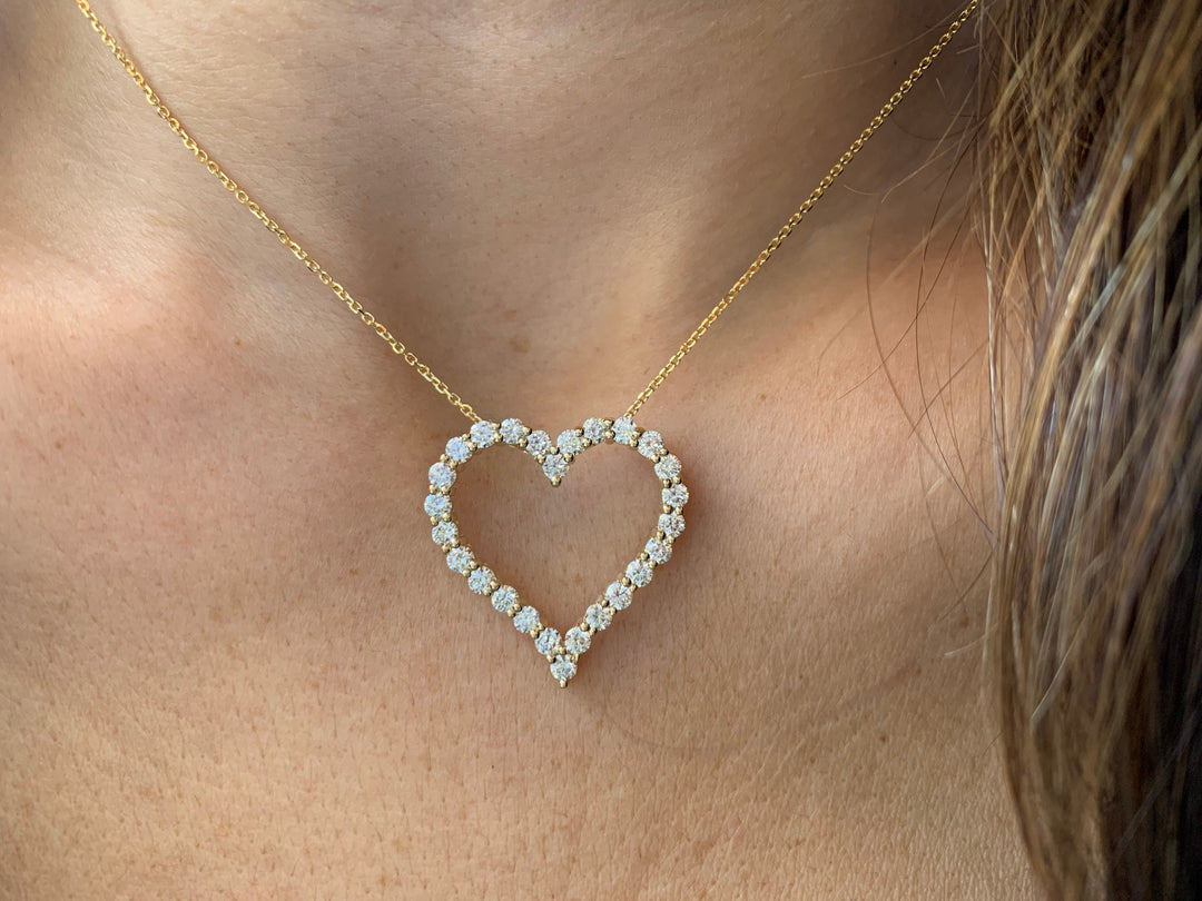 Heart Shaped Diamond Moissanite Necklace for Women