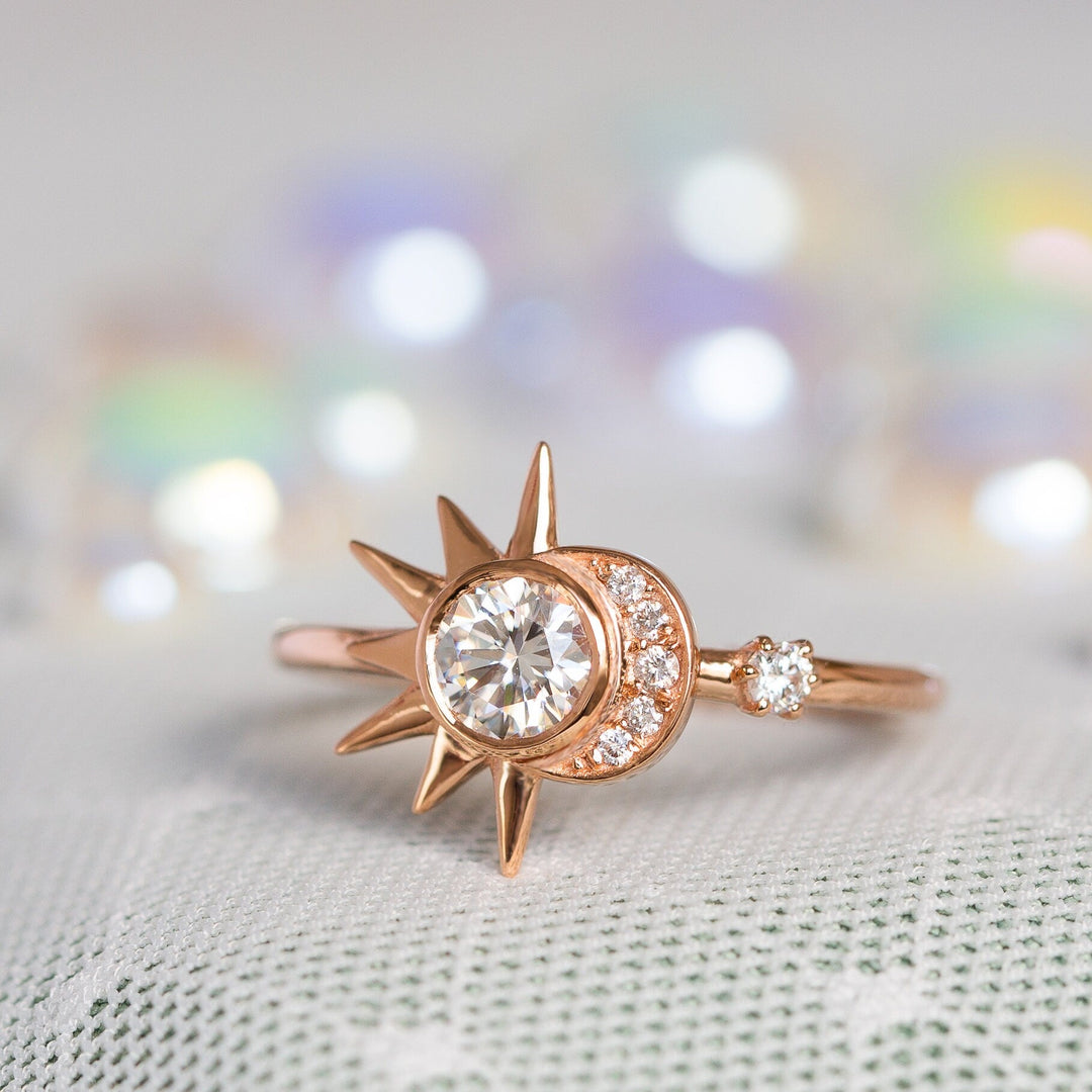 round-moissanite-diamond-sun-crescent-moon-engagement-ring-in-solid-gold