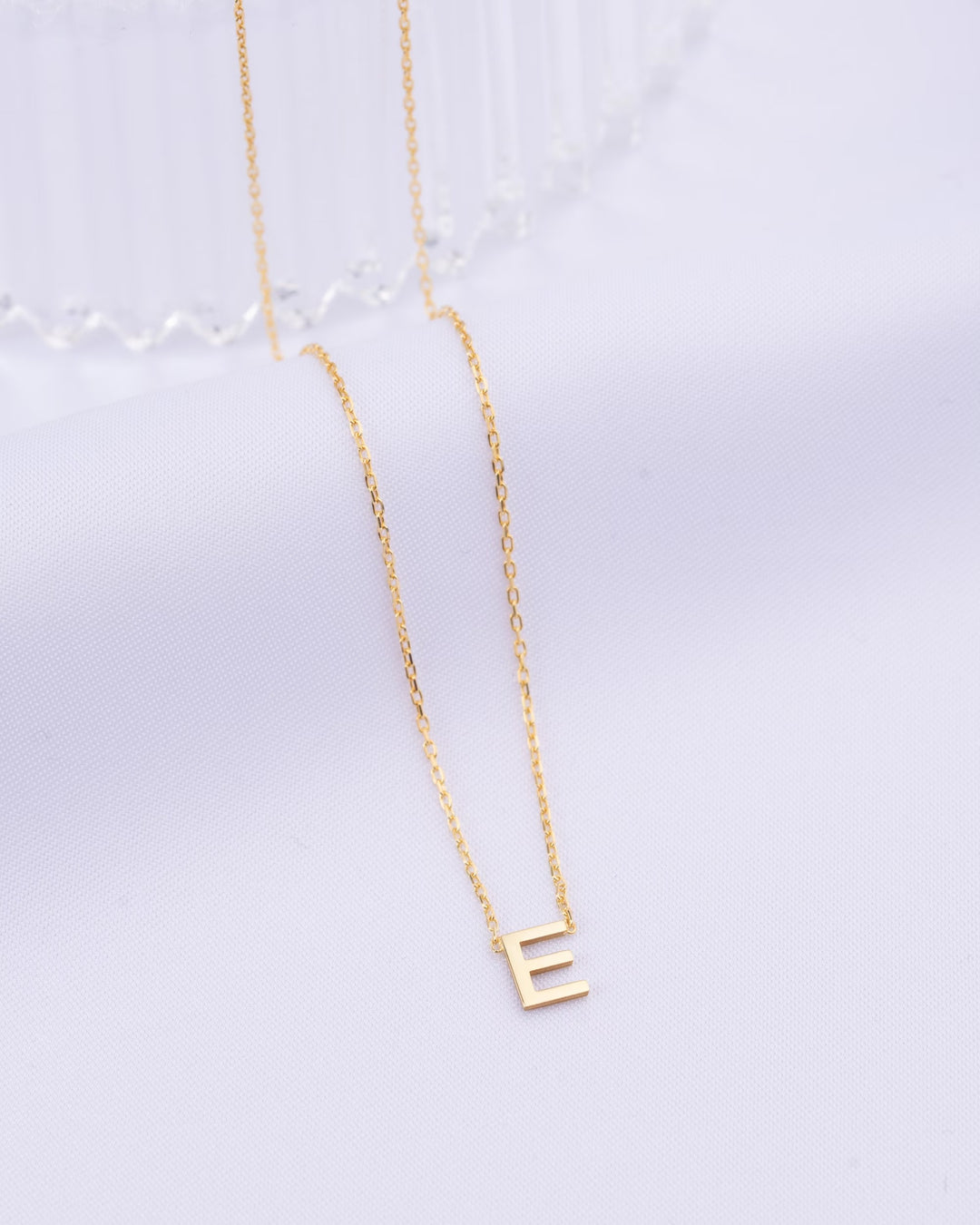Initial Letter Personalized Necklace 14K Gold Ring for Women