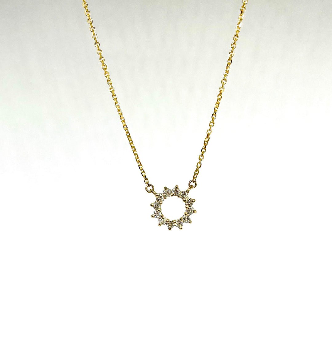 Circle Diamond Moissanite Necklace for Women
