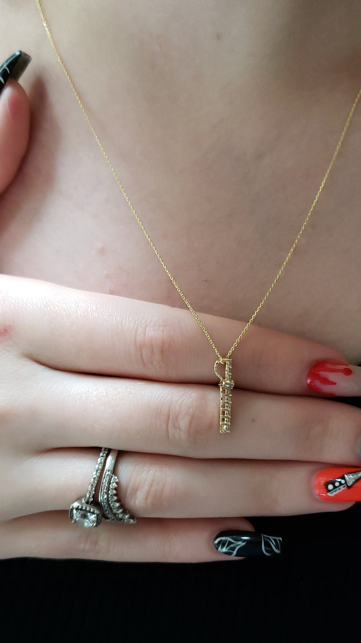 2.0TCW Cross Moissanite Diamond Necklace for Women