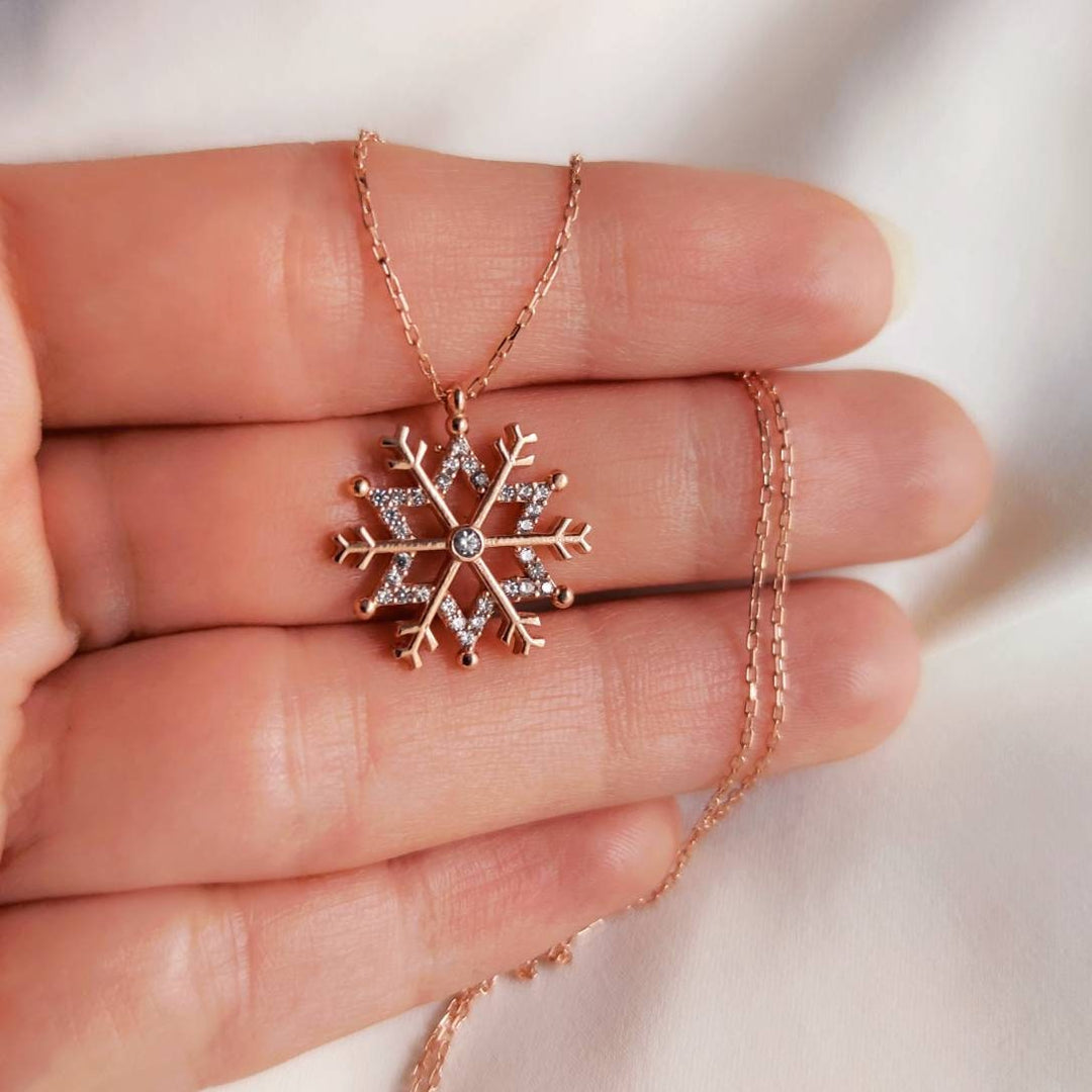 Snowflake Diamond Necklace Gift For Christmas Gift