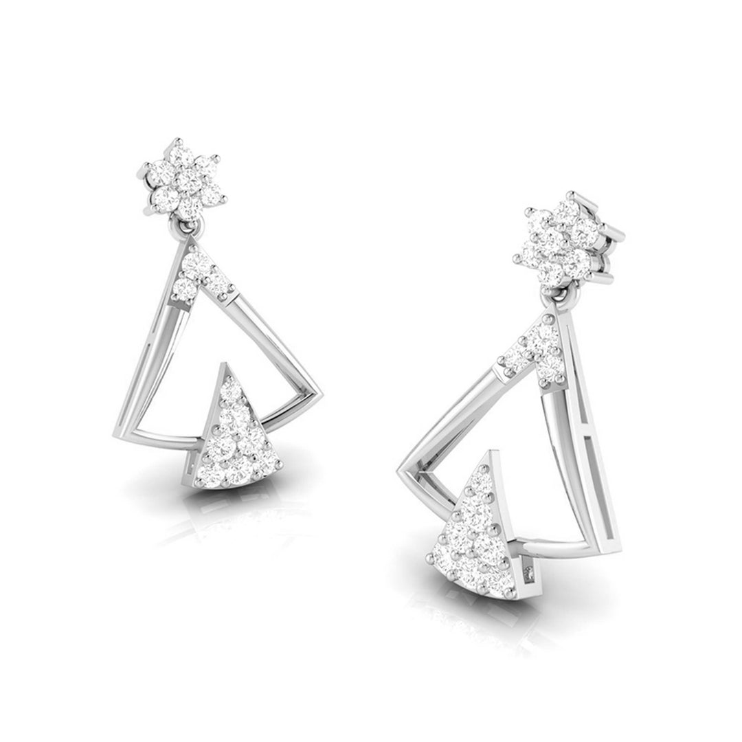 Round Cut Diamond Designer Women Earring for Christmas Gift