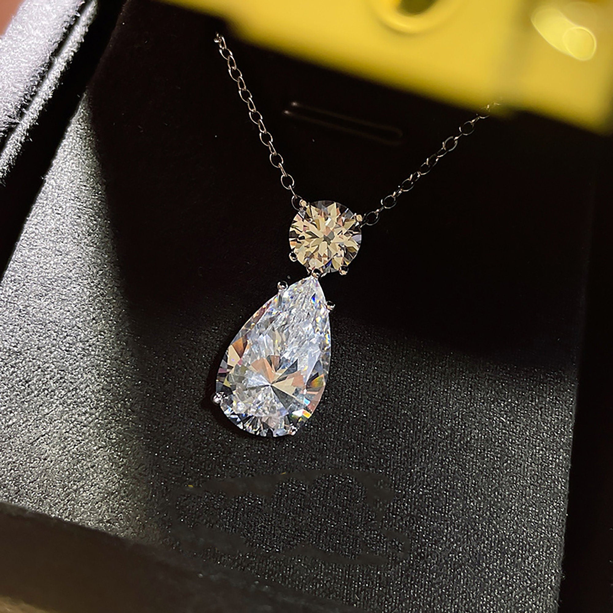 12.5 carat Diamond Tennis Necklace on 18K White Gold | Marctarian