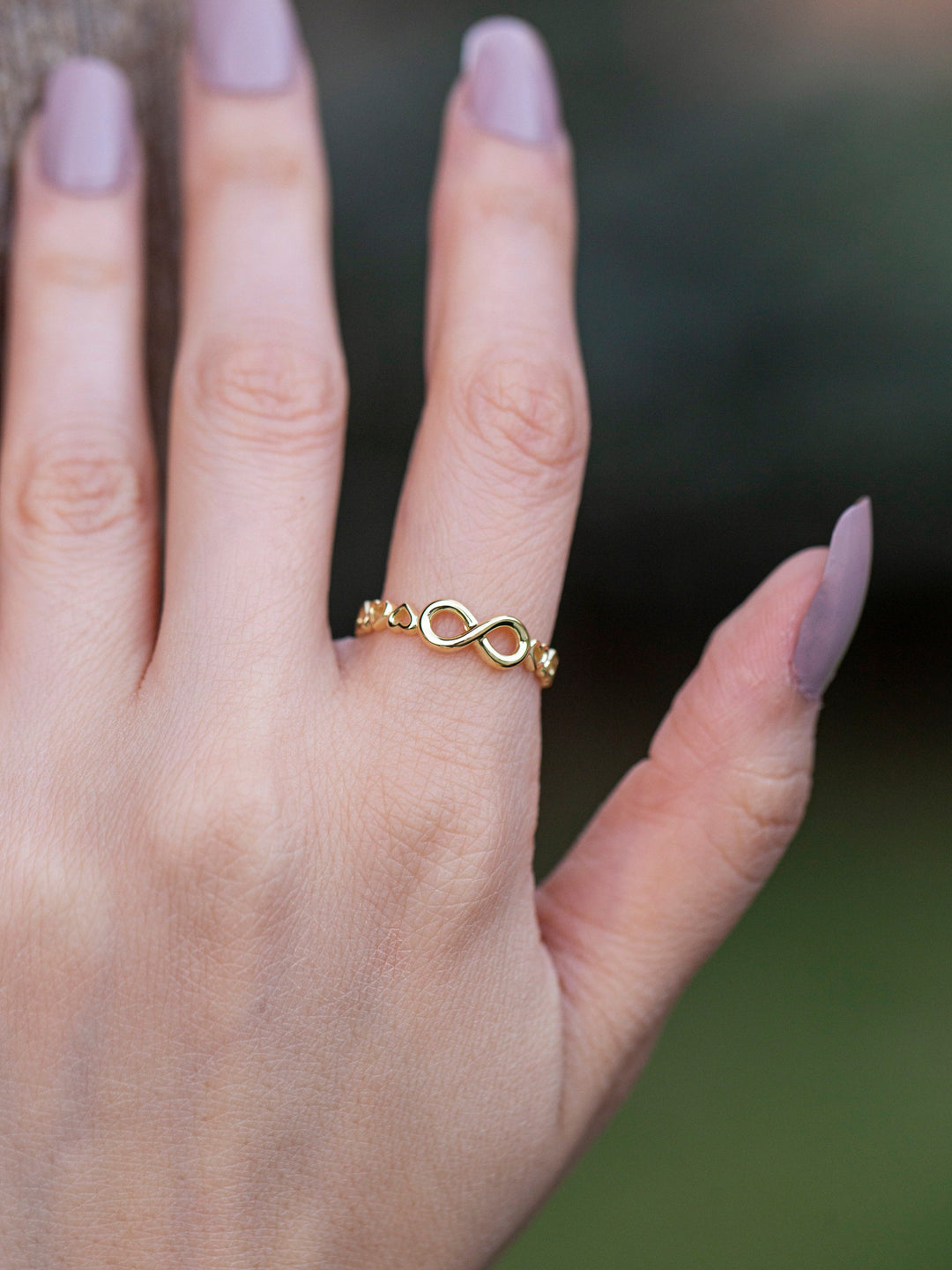 14K Solid Gold Heart and Infinity Ring Gift For Her – DAVID SIMSON