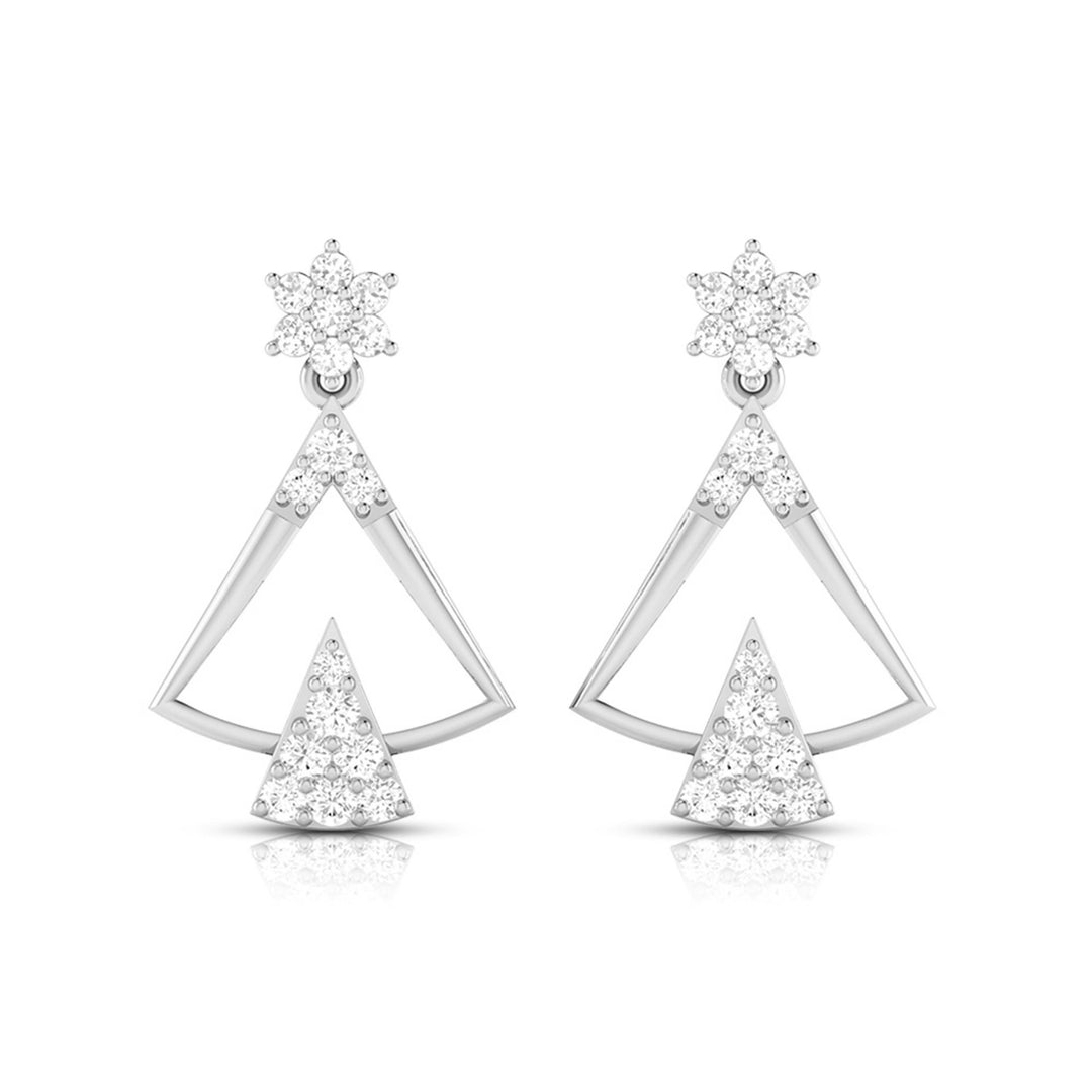 Round Cut Diamond Designer Women Earring for Christmas Gift