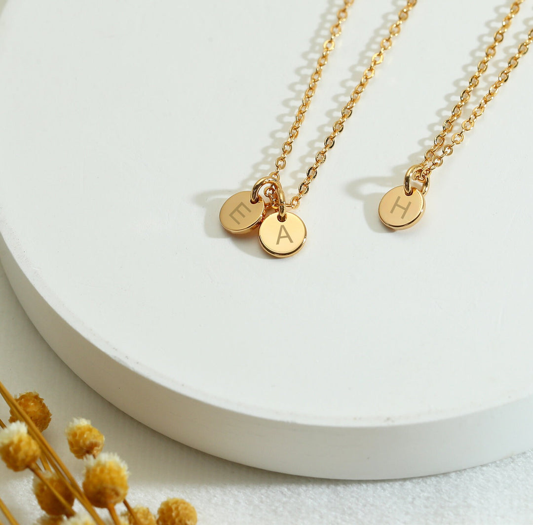 Mini Gold Initial Personalized Necklace For Women