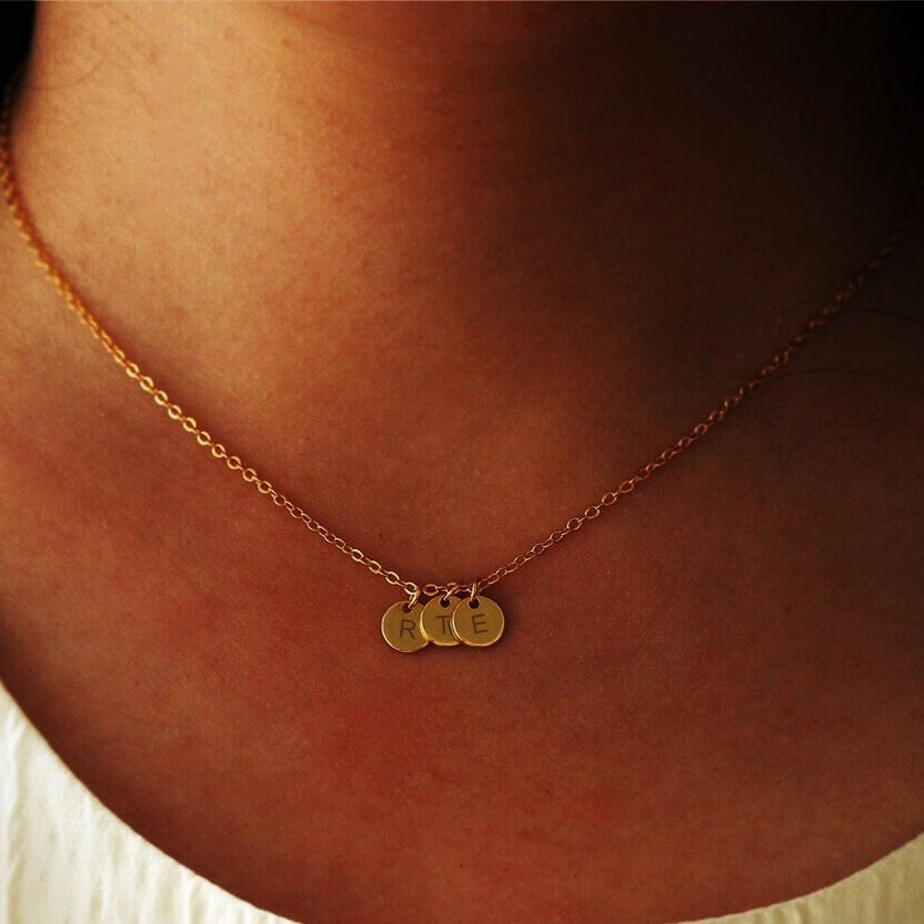 Mini Gold Initial Personalized Necklace For Women
