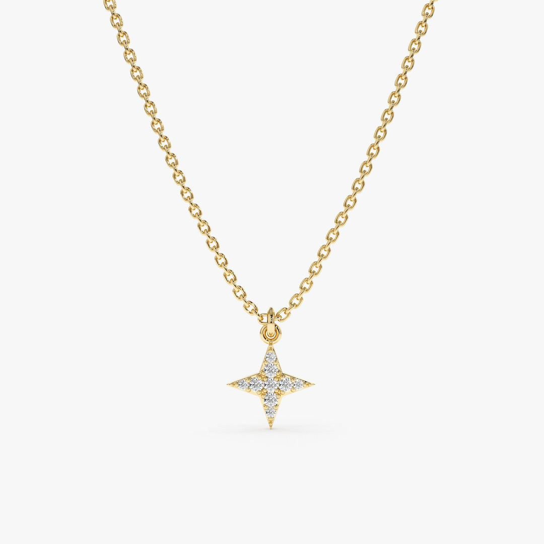 Mini North Star Diamond Necklace Gift for Her