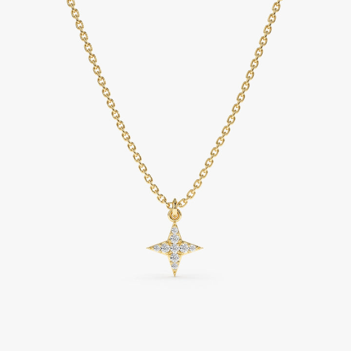 Mini North Star Diamond Necklace Gift for Her