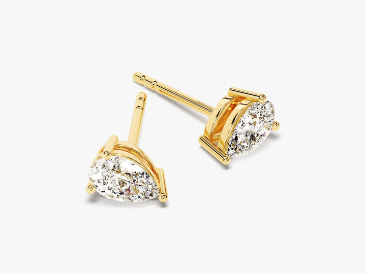 0.50Ct Pear Solitaire Moissanite Diamond Earrings for Women