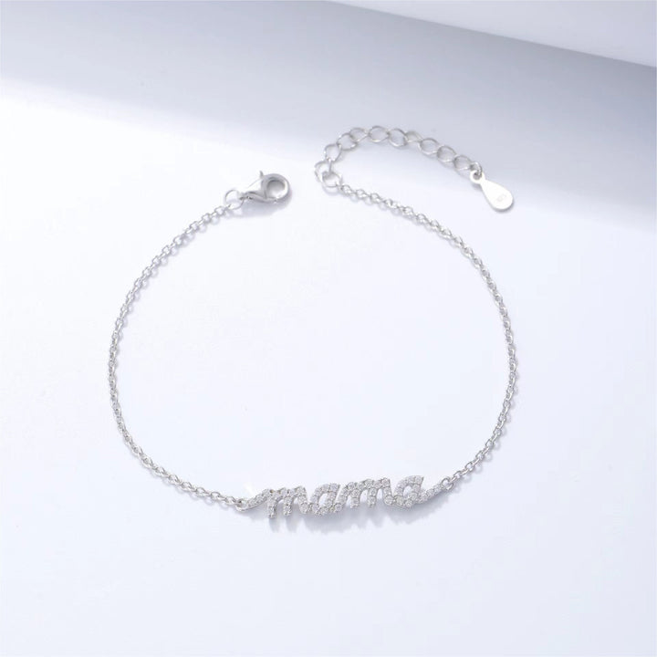 'Mama' Diamond Bracelets for Women in 7 Inch