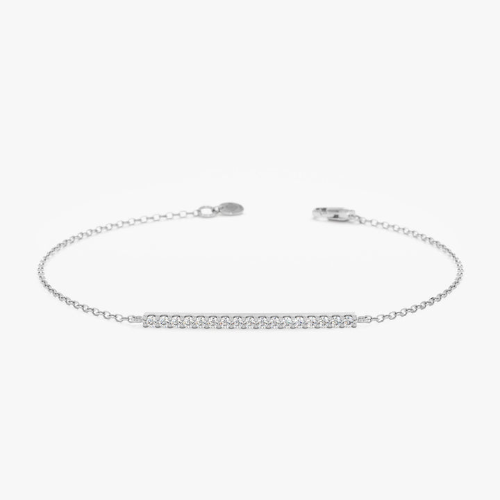 Round Cut Diamond Dainty Gold Bracelet For Women