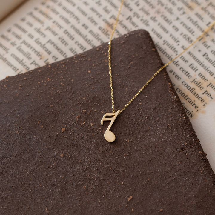 Music Note Charm Necklace for Valentine's Day Gift