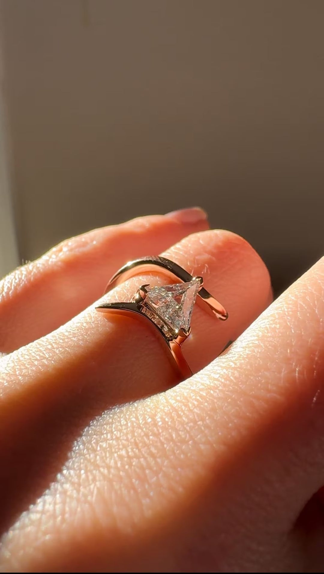 Triangle Cut Rings Triangle Cut Diamond Engagement Ring for Her – DAVID SIMSON
