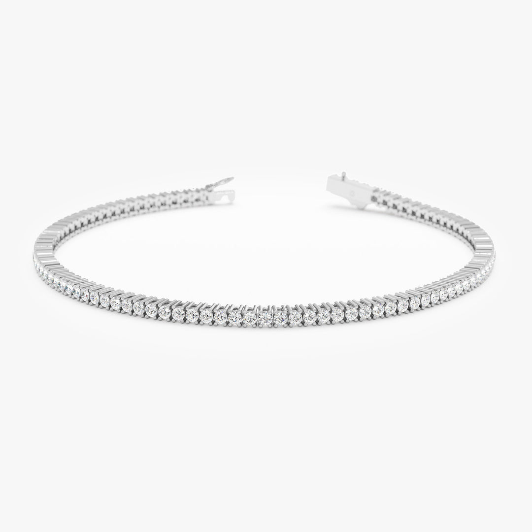 Round Cut Diamond Tennis Bracelet For Women