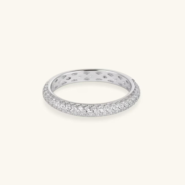 Pave Diamond Eternity Stacking Wedding Band