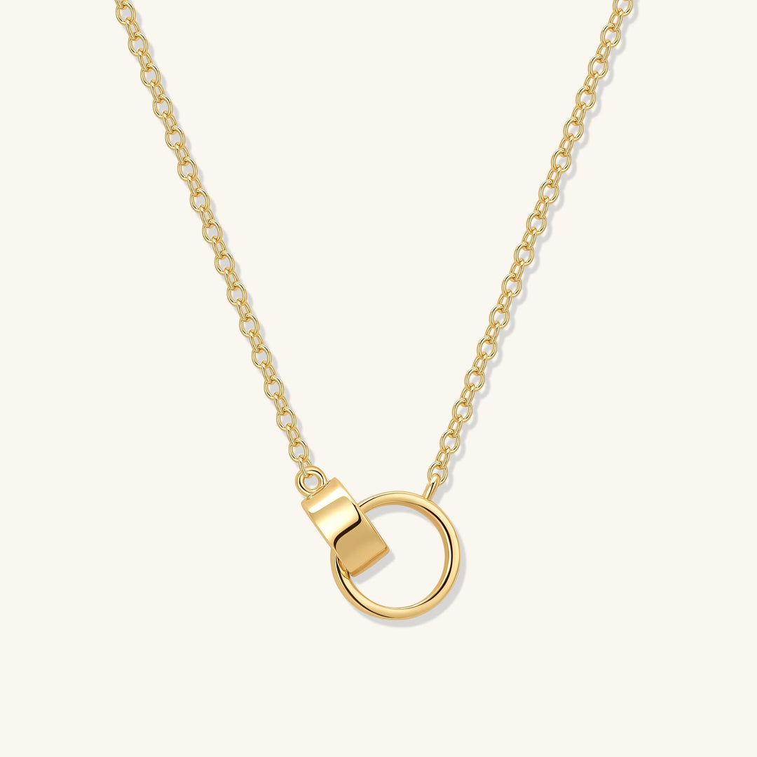 14K Gold Filled Circle Layered Necklace Gift for Women