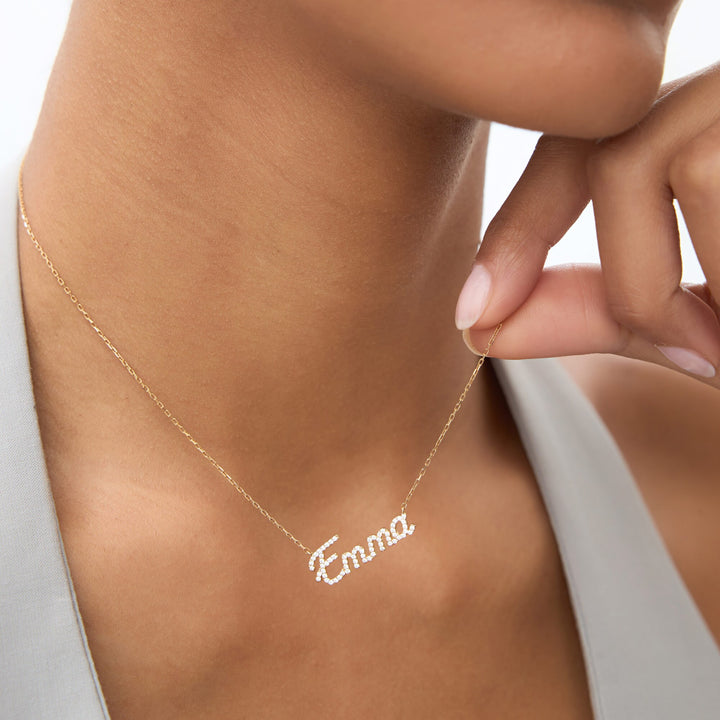 Personalized Diamond Name Necklace Gift for Women