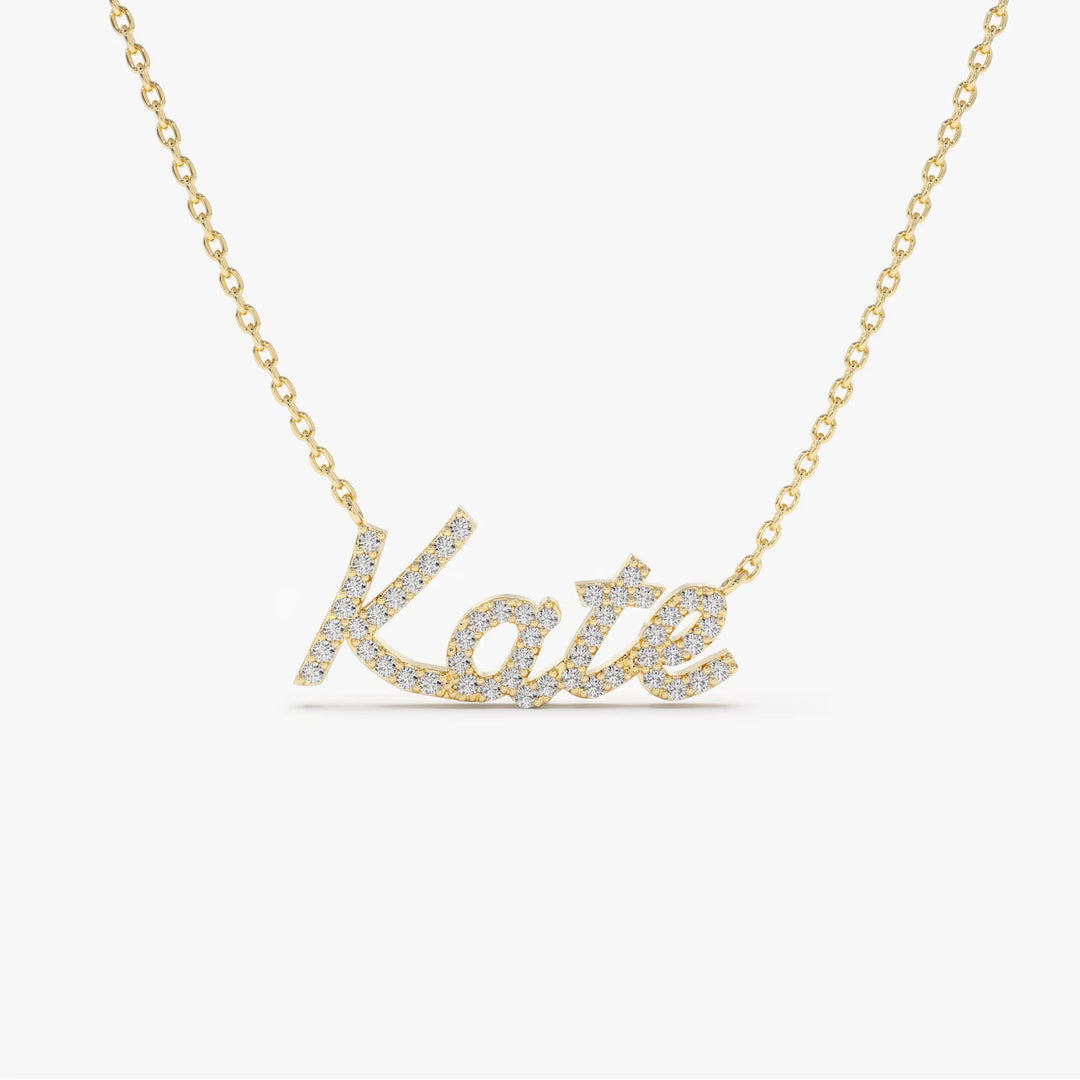 Personalized Diamond Name Necklace Gift for Women