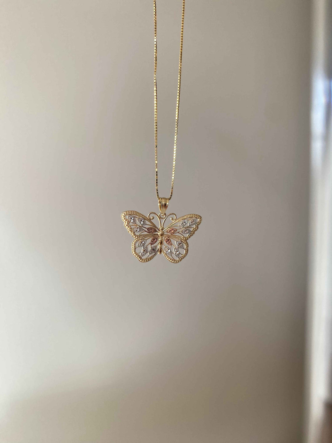 Gold Butterfly Necklace for Women