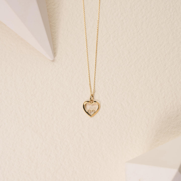 Double Heart Shaped Pendant Necklace Gift for Her