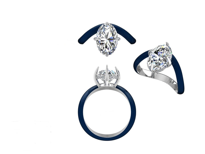 3.75CT Oval Cut Diamond Scarlett Johansson Inspired Engagement Ring